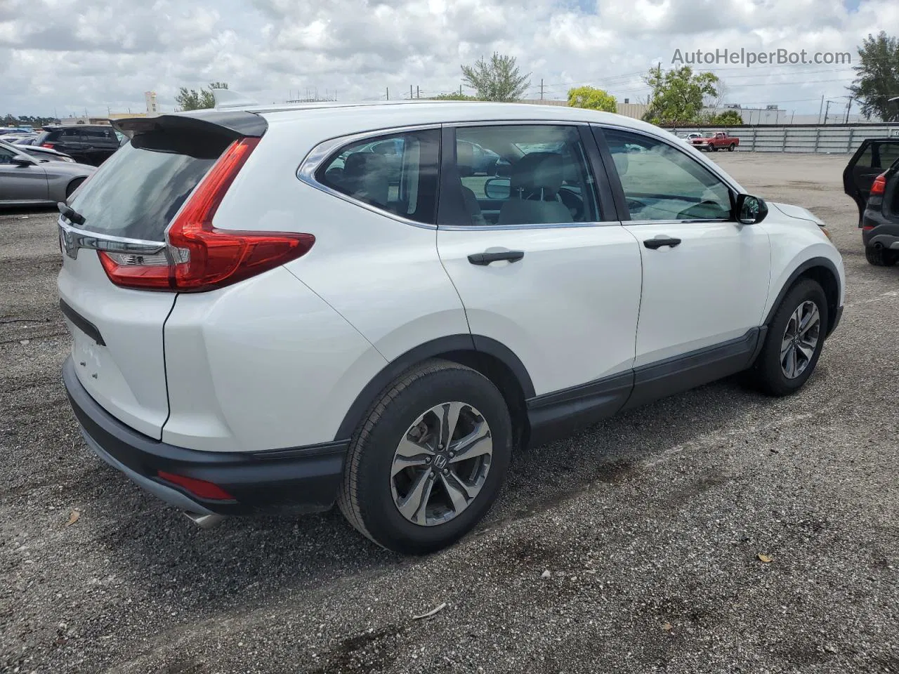 2019 Honda Cr-v Lx White vin: 2HKRW5H34KH407066