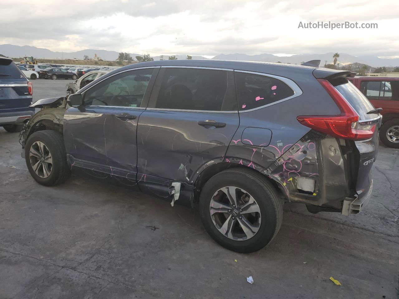 2018 Honda Cr-v Lx Gray vin: 2HKRW5H35JH417703