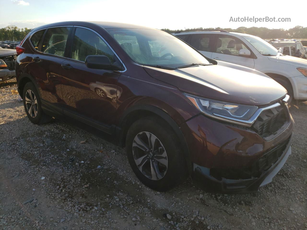 2018 Honda Cr-v Lx Burgundy vin: 2HKRW5H36JH423381