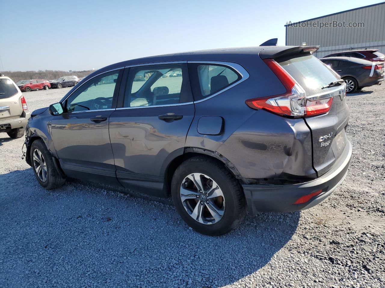 2019 Honda Cr-v Lx Gray vin: 2HKRW5H36KH409398