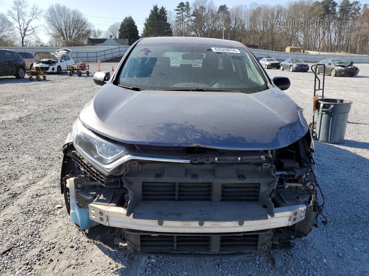 2019 Honda Cr-v Lx Gray vin: 2HKRW5H36KH409398