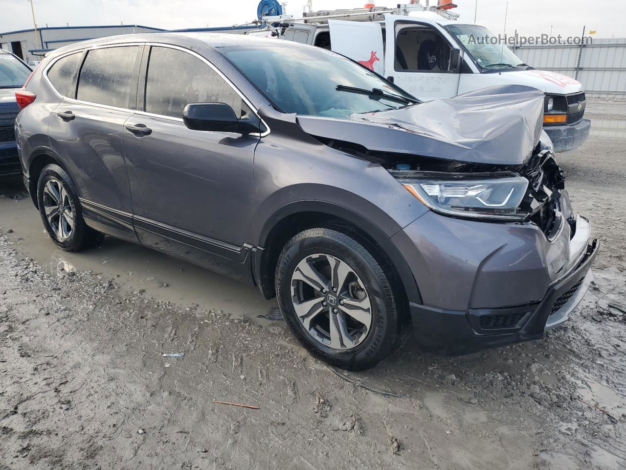 2019 Honda Cr-v Lx Gray vin: 2HKRW5H36KH410146