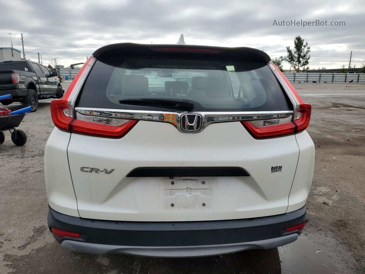 2018 Honda Cr-v Lx White vin: 2HKRW5H37JH408159