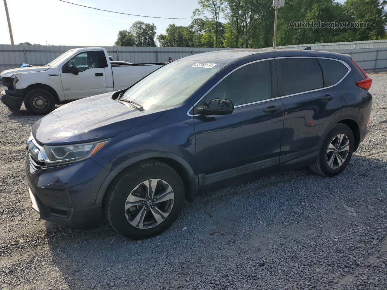 2018 Honda Cr-v Lx Blue vin: 2HKRW5H37JH424670