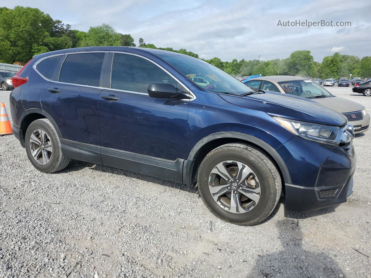 2018 Honda Cr-v Lx Blue vin: 2HKRW5H37JH424670