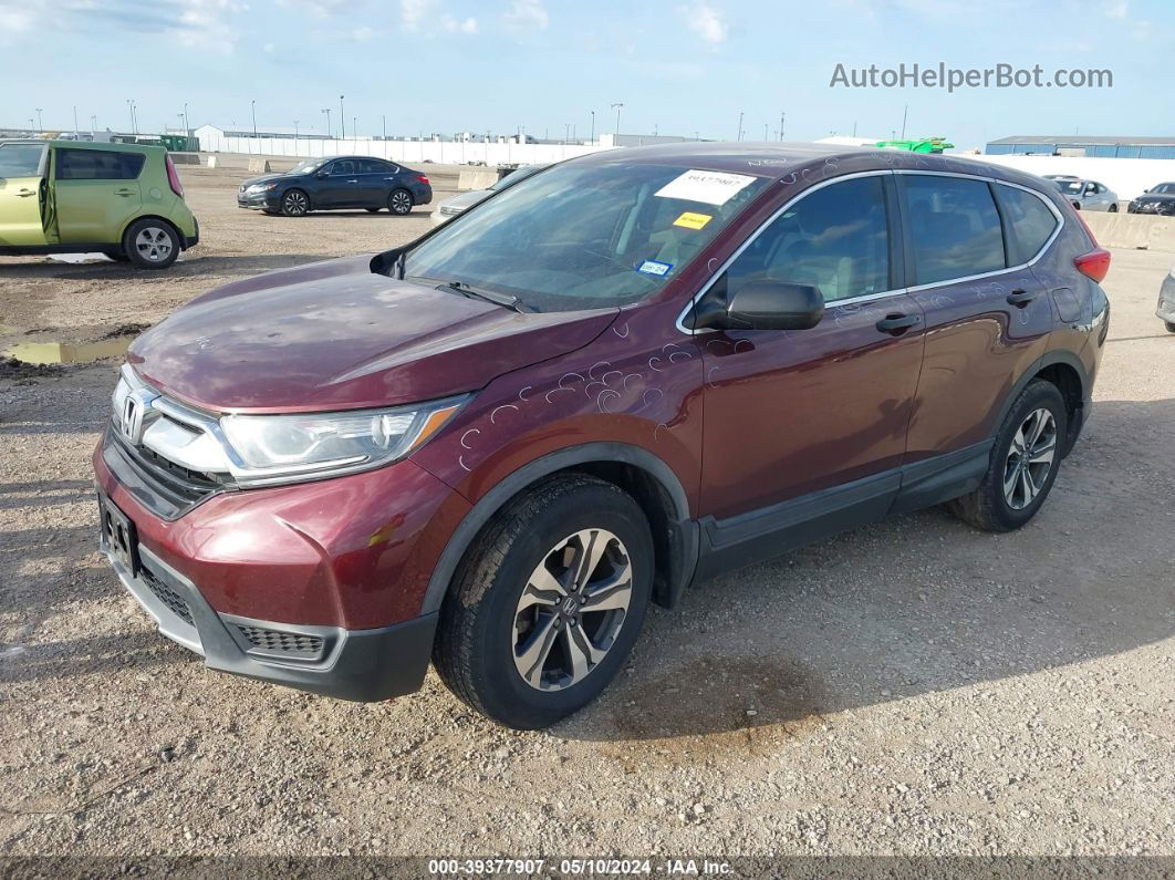 2019 Honda Cr-v Lx Maroon vin: 2HKRW5H37KH407904