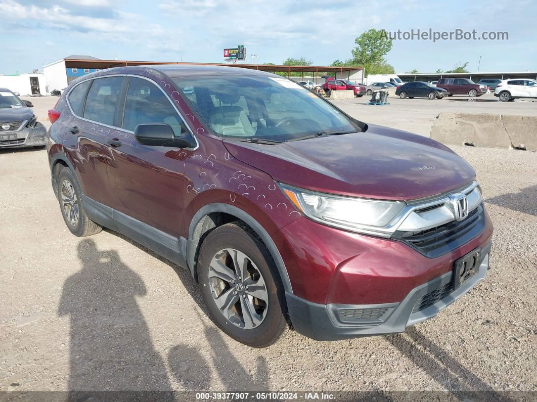 2019 Honda Cr-v Lx Maroon vin: 2HKRW5H37KH407904