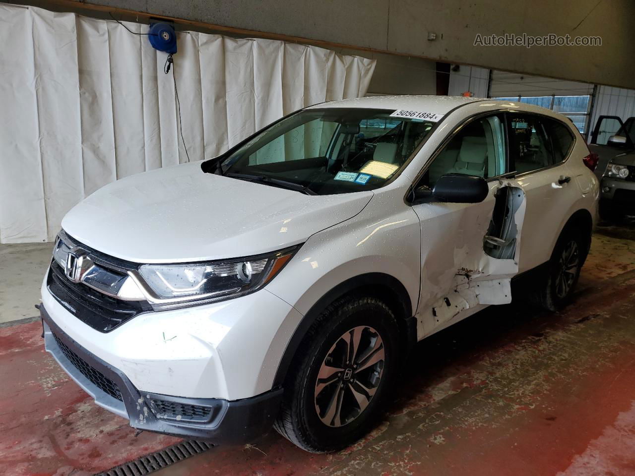 2019 Honda Cr-v Lx White vin: 2HKRW5H37KH410432