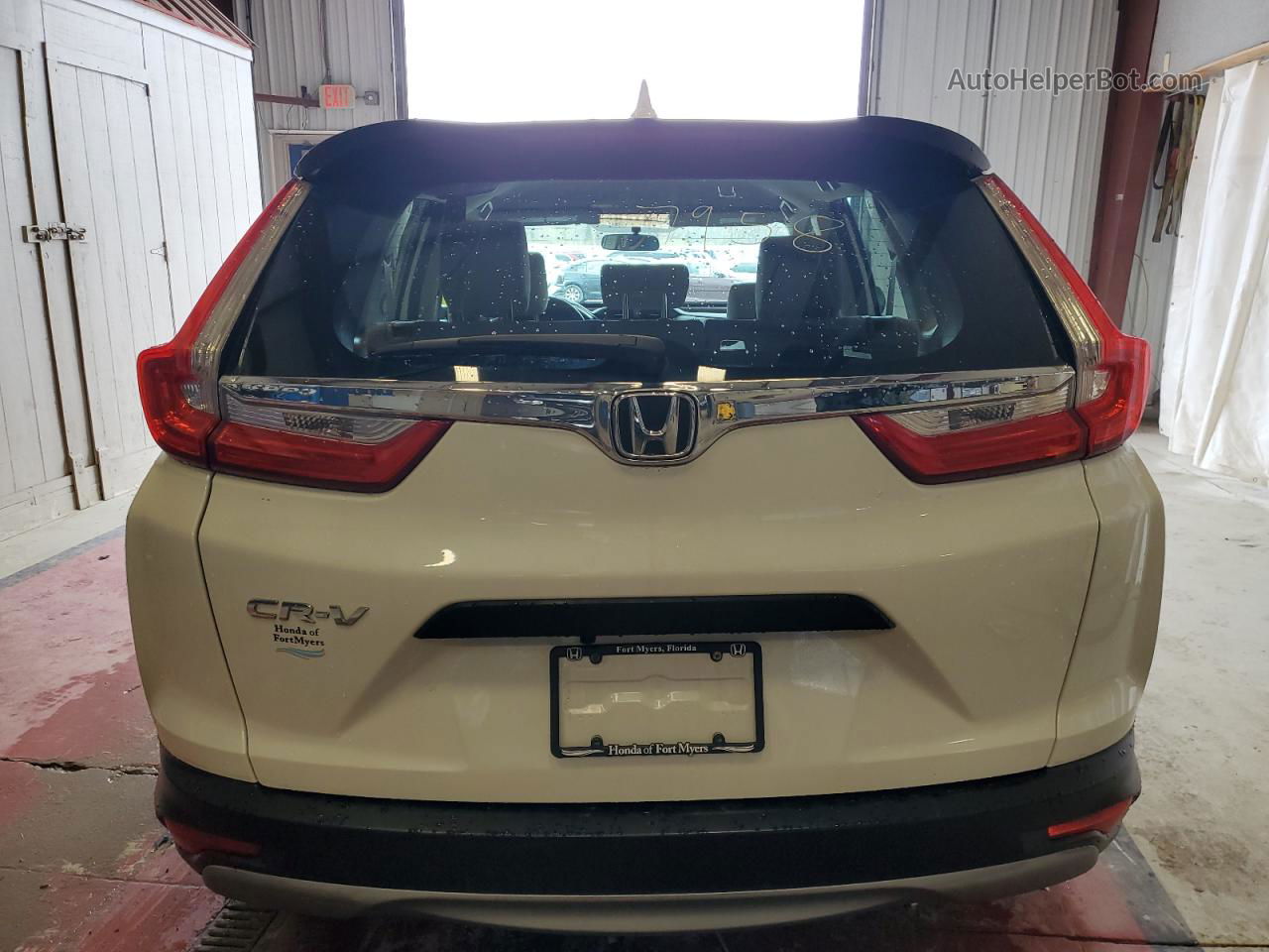 2019 Honda Cr-v Lx White vin: 2HKRW5H37KH410432