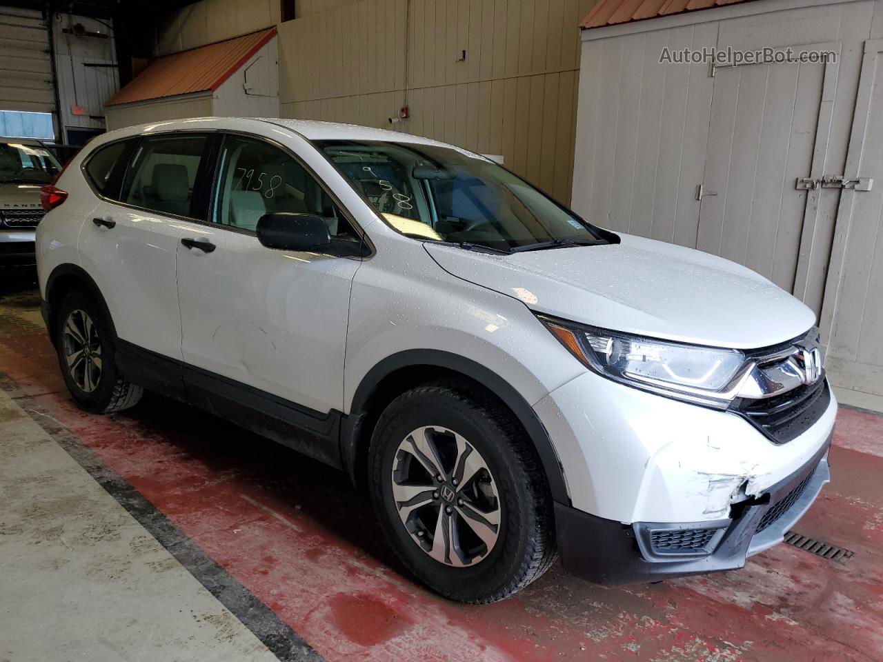 2019 Honda Cr-v Lx White vin: 2HKRW5H37KH410432