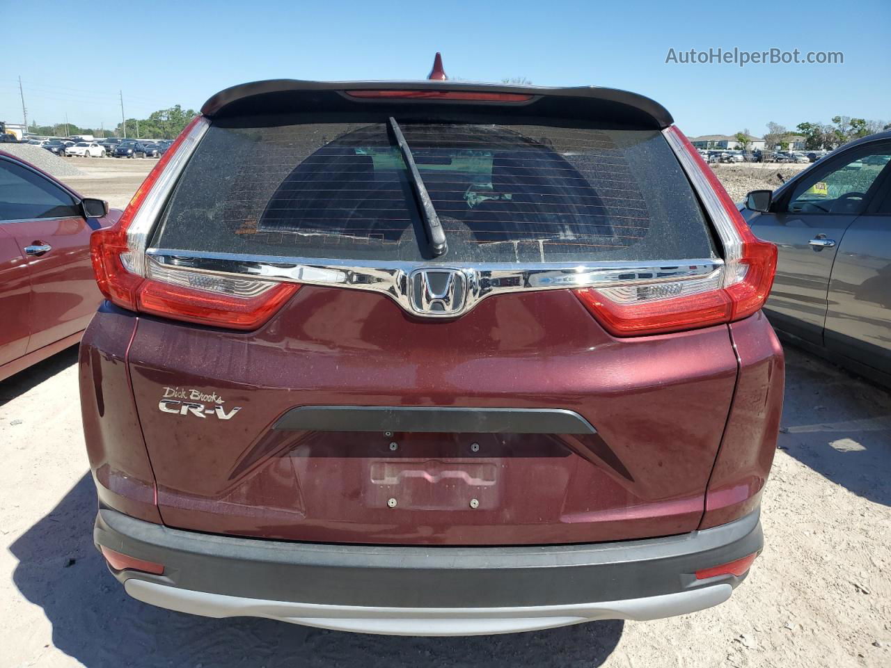 2018 Honda Cr-v Lx Burgundy vin: 2HKRW5H39JH402184