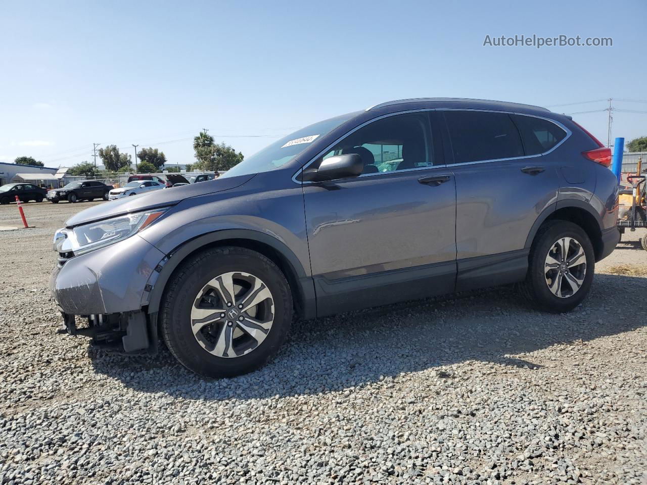 2018 Honda Cr-v Lx Gray vin: 2HKRW5H39JH426596