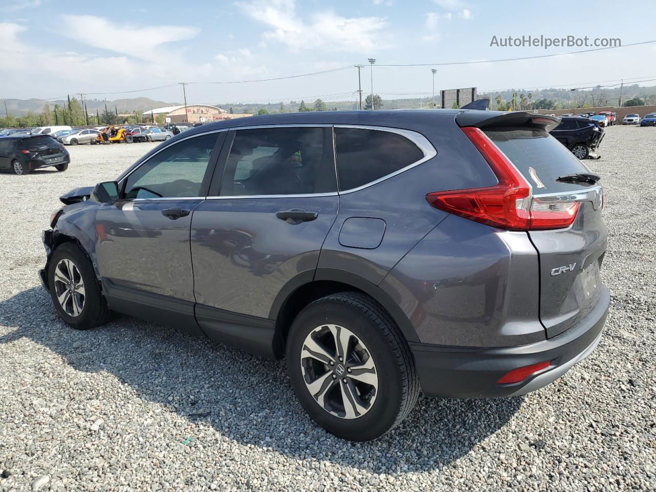 2019 Honda Cr-v Lx Gray vin: 2HKRW5H39KH400243