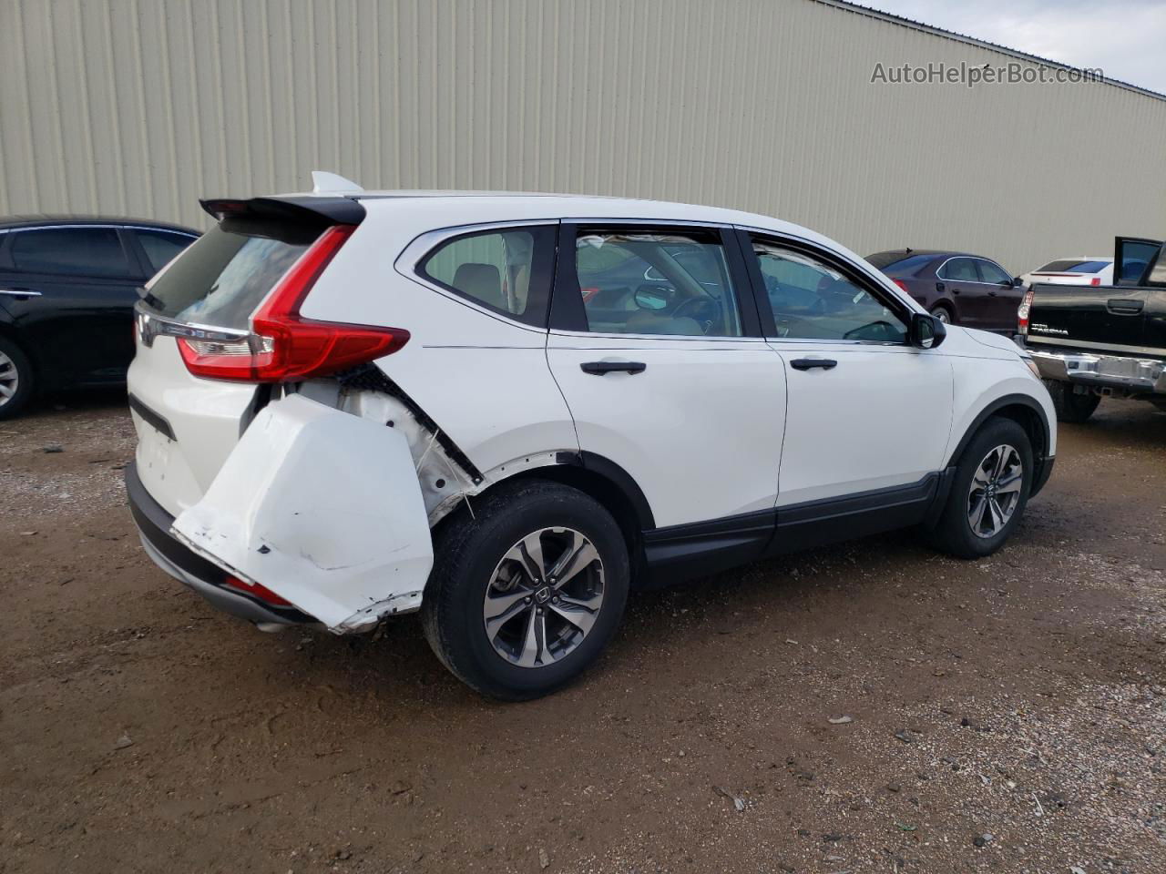 2019 Honda Cr-v Lx White vin: 2HKRW5H39KH400419