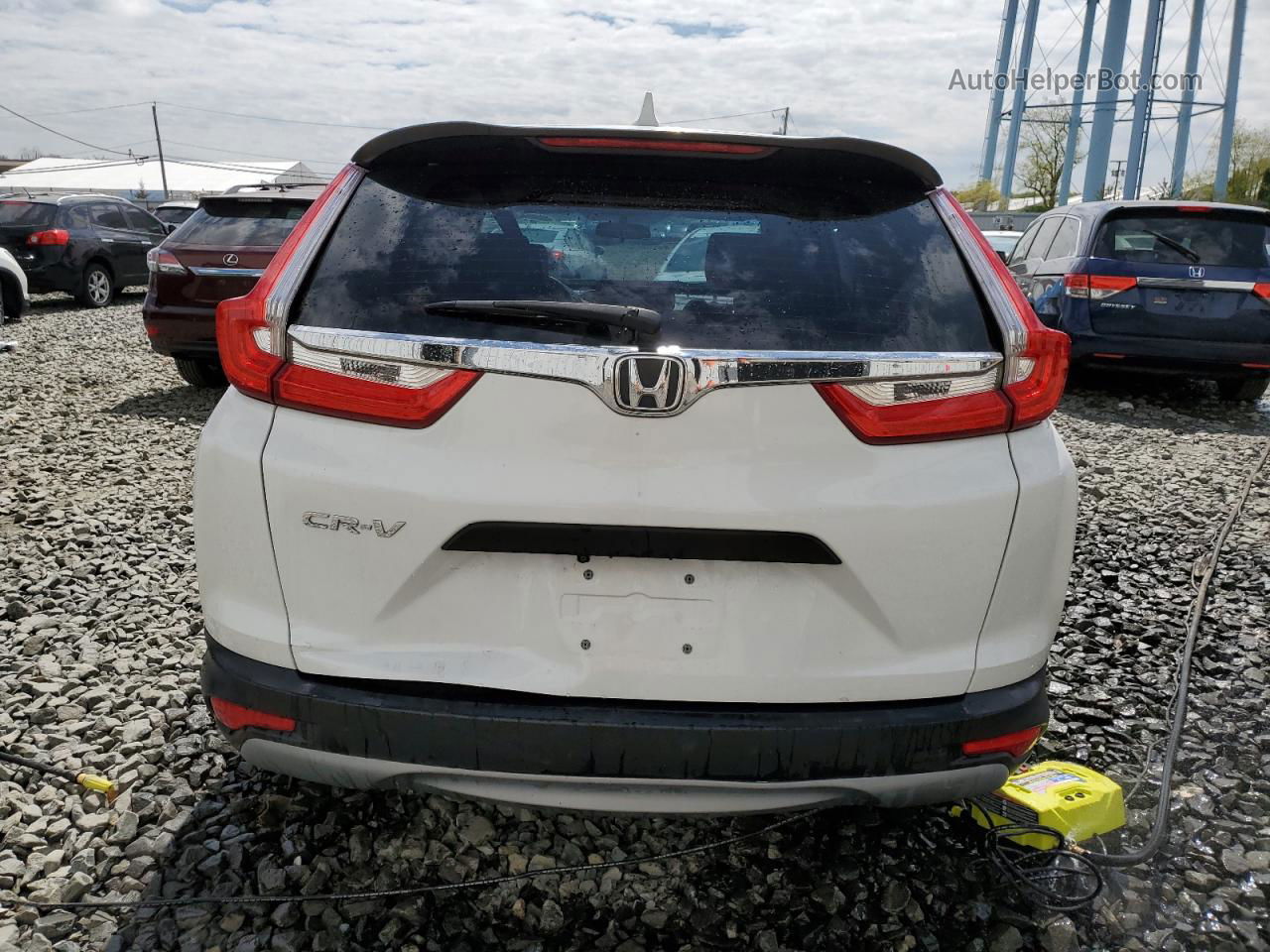 2019 Honda Cr-v Lx White vin: 2HKRW5H39KH421755