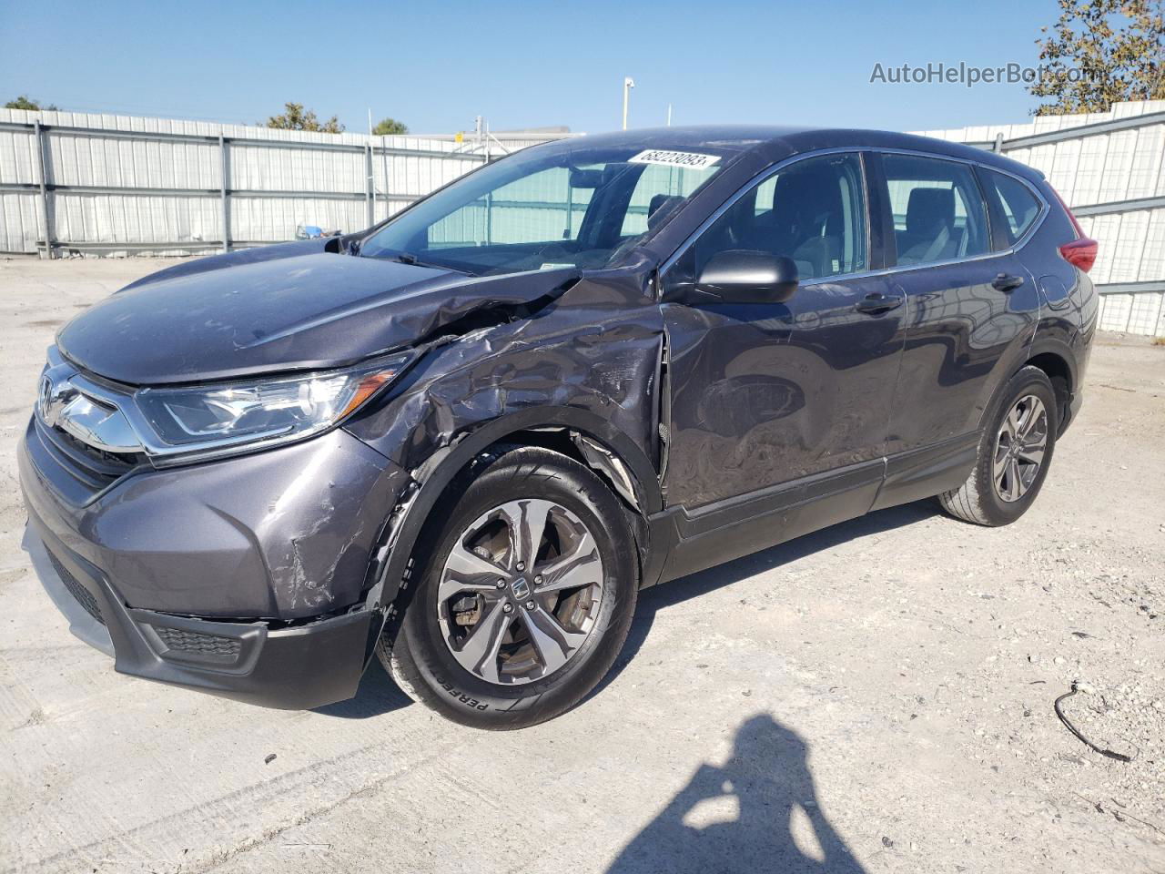 2018 Honda Cr-v Lx Gray vin: 2HKRW5H3XJH403232