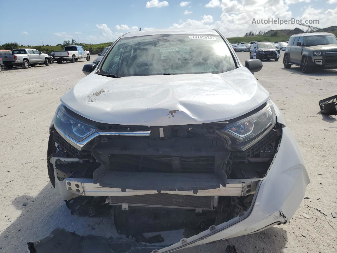 2019 Honda Cr-v Lx White vin: 2HKRW5H3XKH421716