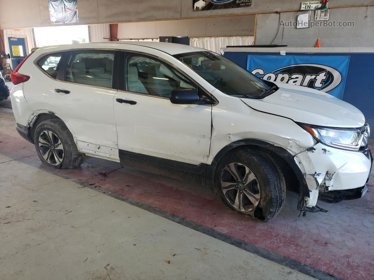 2017 Honda Cr-v Lx White vin: 2HKRW6H30HH201385