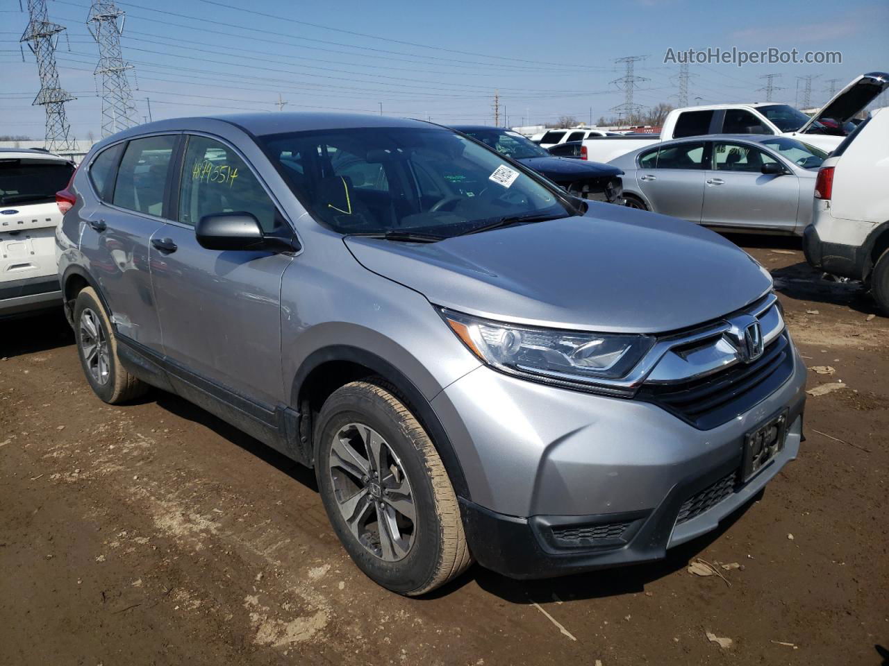 2018 Honda Cr-v Lx Silver vin: 2HKRW6H30JH216183