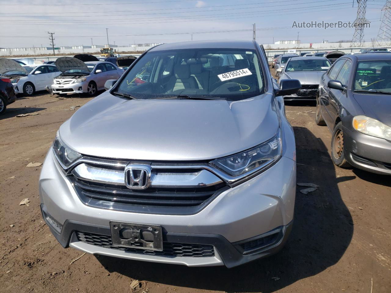 2018 Honda Cr-v Lx Silver vin: 2HKRW6H30JH216183