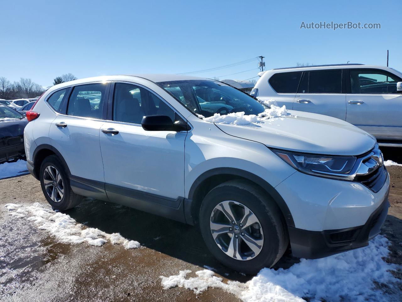 2019 Honda Cr-v Lx White vin: 2HKRW6H30KH218307