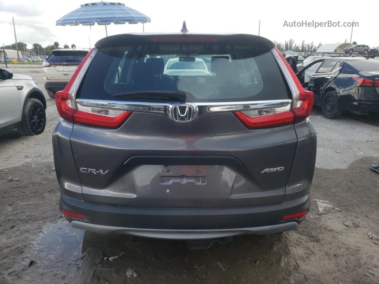 2018 Honda Cr-v Lx Gray vin: 2HKRW6H31JH205385