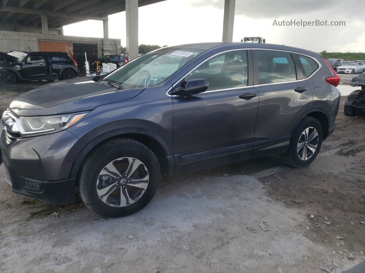 2018 Honda Cr-v Lx Gray vin: 2HKRW6H31JH205385