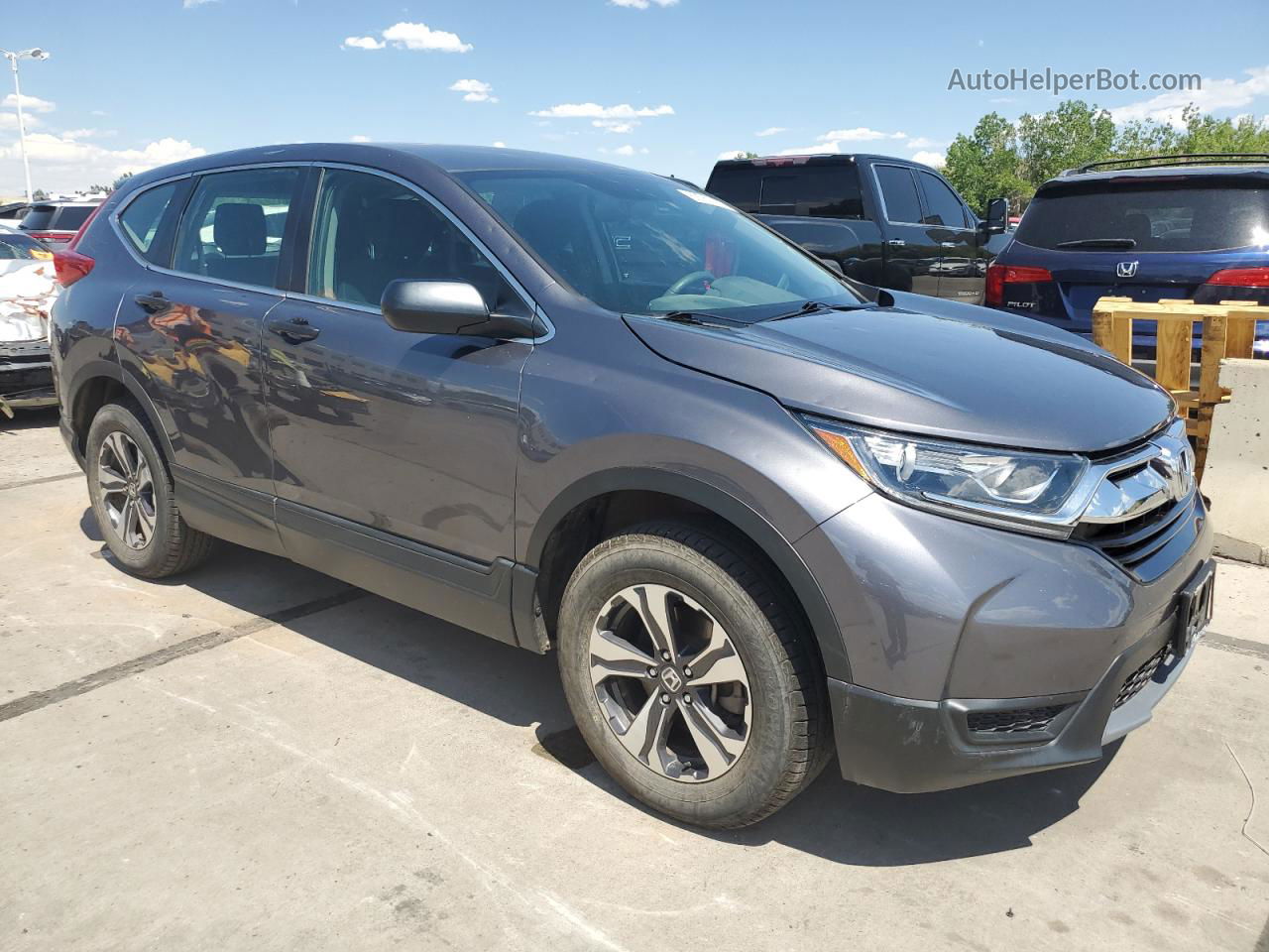 2018 Honda Cr-v Lx Charcoal vin: 2HKRW6H31JH207654