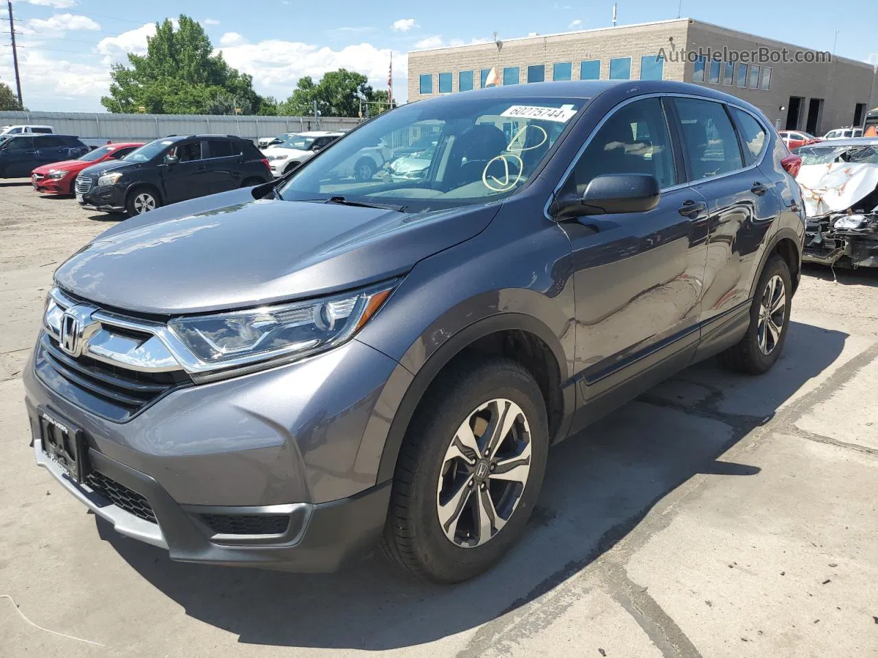 2018 Honda Cr-v Lx Charcoal vin: 2HKRW6H31JH207654