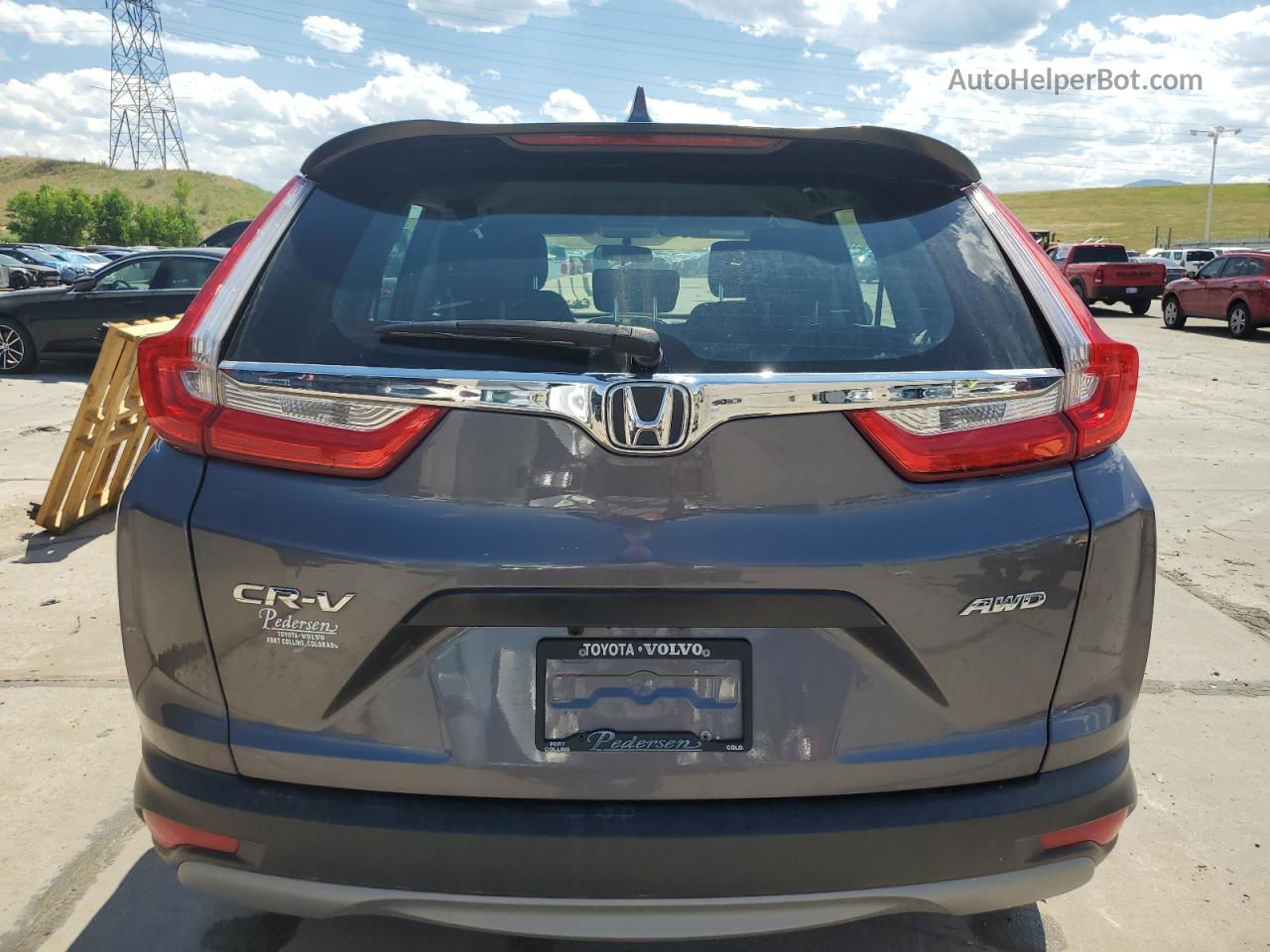 2018 Honda Cr-v Lx Charcoal vin: 2HKRW6H31JH207654