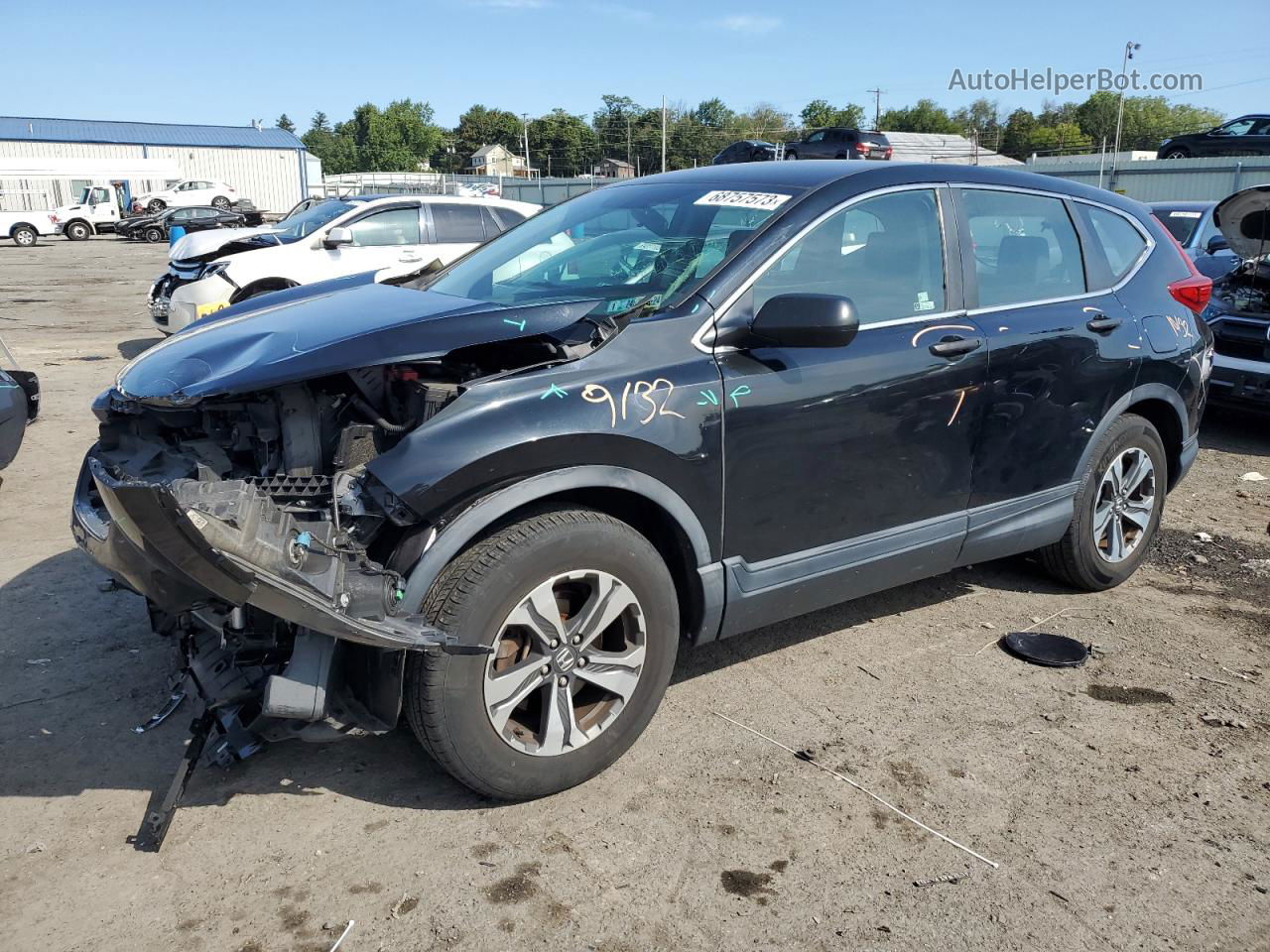 2019 Honda Cr-v Lx Black vin: 2HKRW6H31KH212015