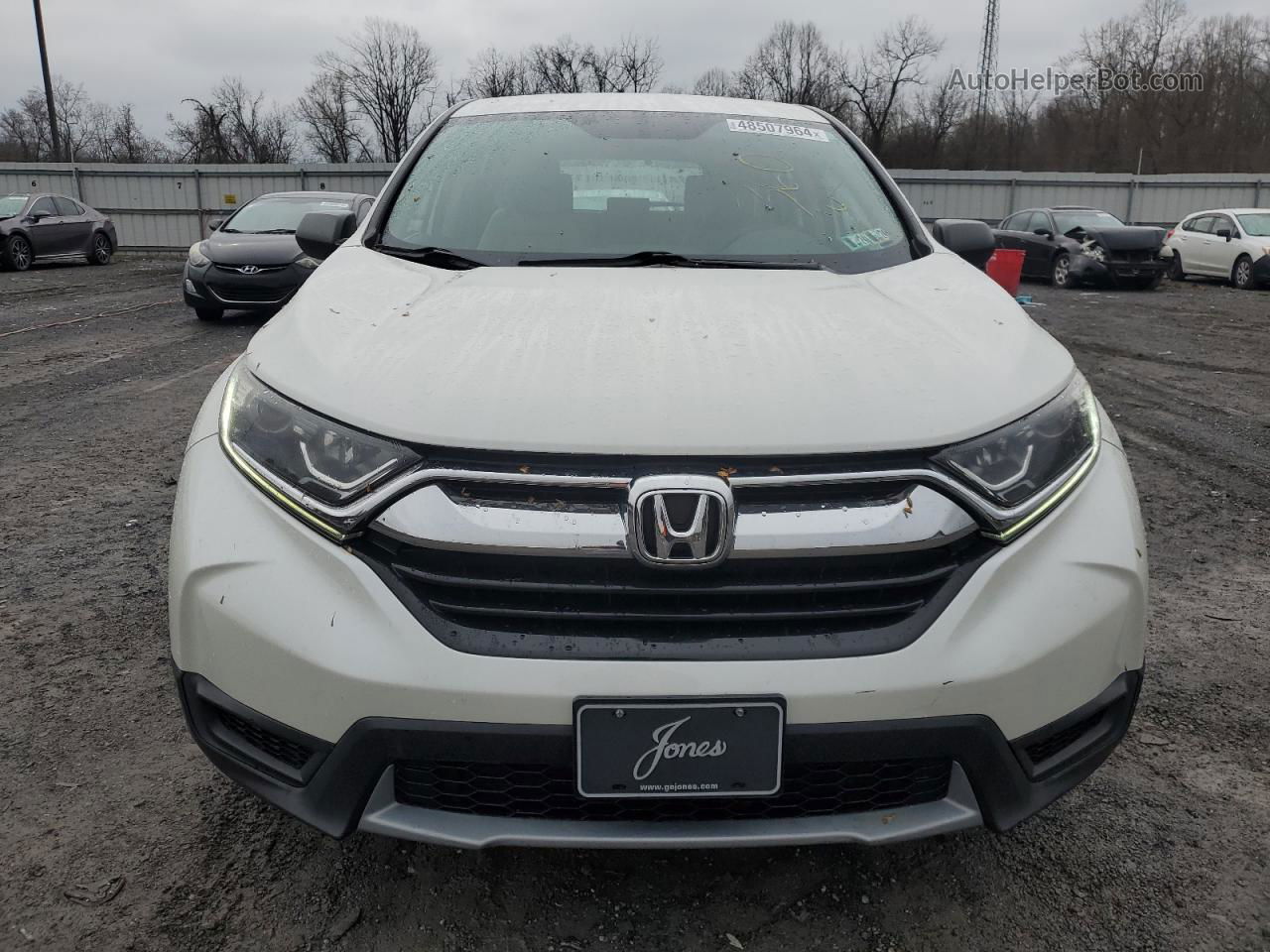 2017 Honda Cr-v Lx White vin: 2HKRW6H32HH212100