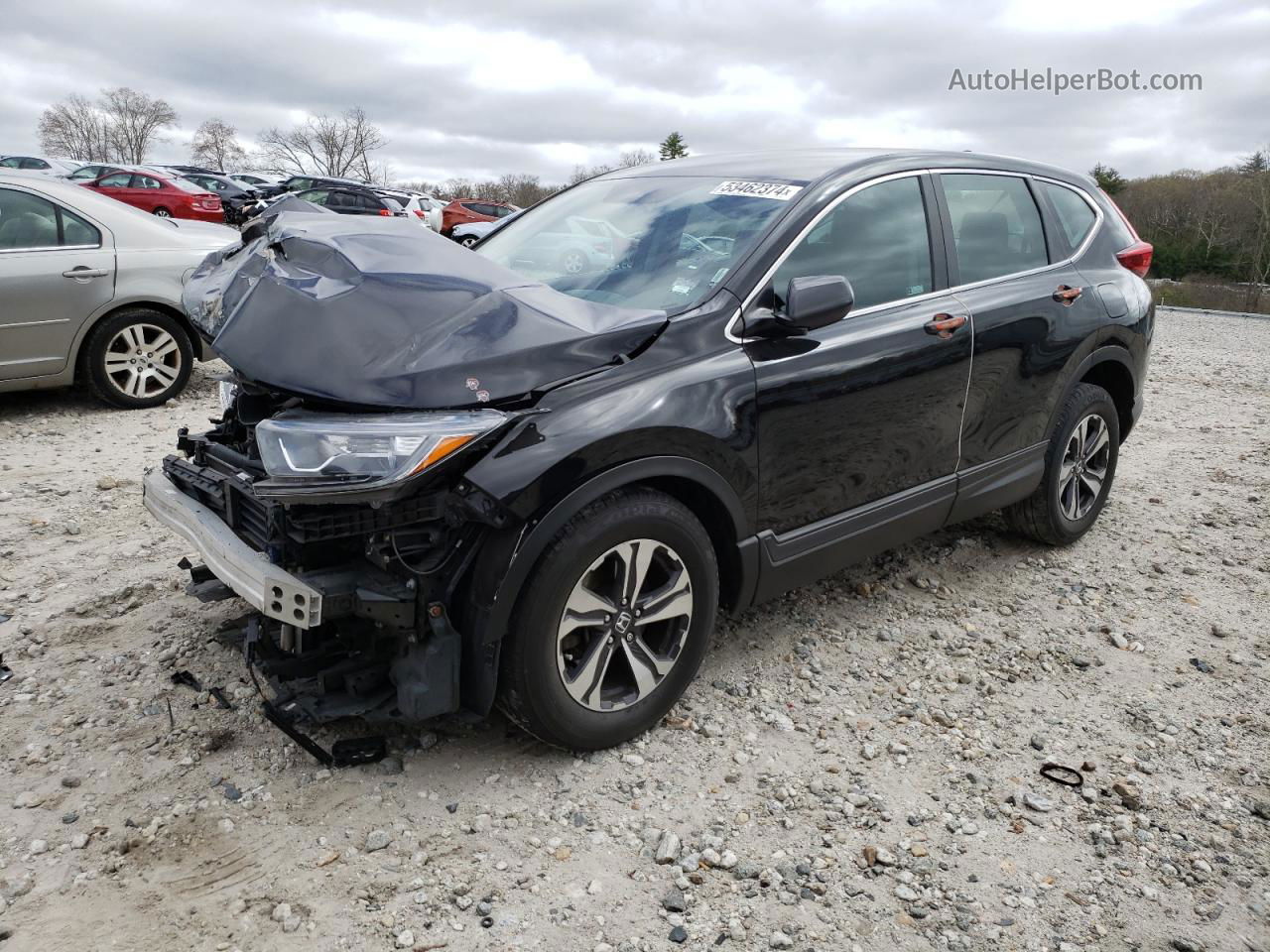 2018 Honda Cr-v Lx Black vin: 2HKRW6H32JH216153