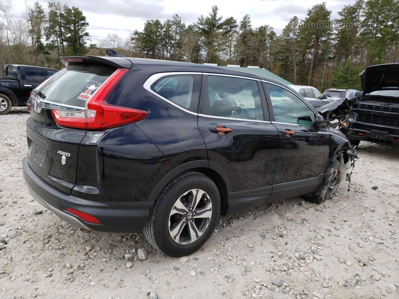 2018 Honda Cr-v Lx Black vin: 2HKRW6H32JH216153