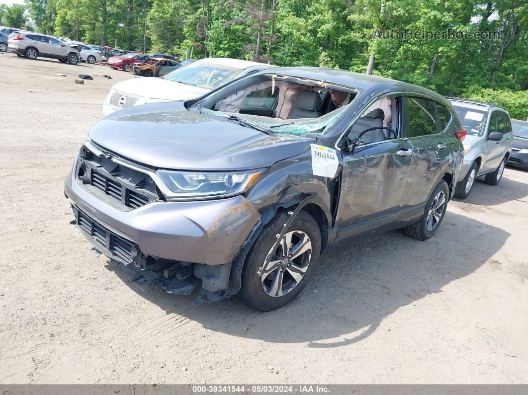 2018 Honda Cr-v Lx Gray vin: 2HKRW6H33JH219059