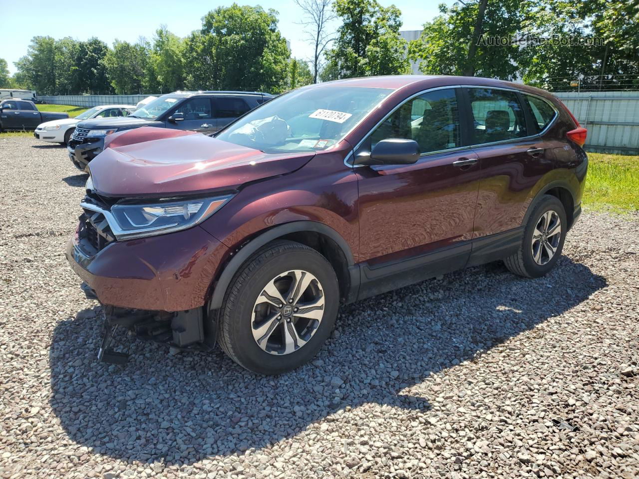 2018 Honda Cr-v Lx Maroon vin: 2HKRW6H33JH233074