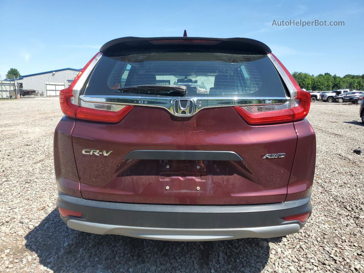 2018 Honda Cr-v Lx Maroon vin: 2HKRW6H33JH233074