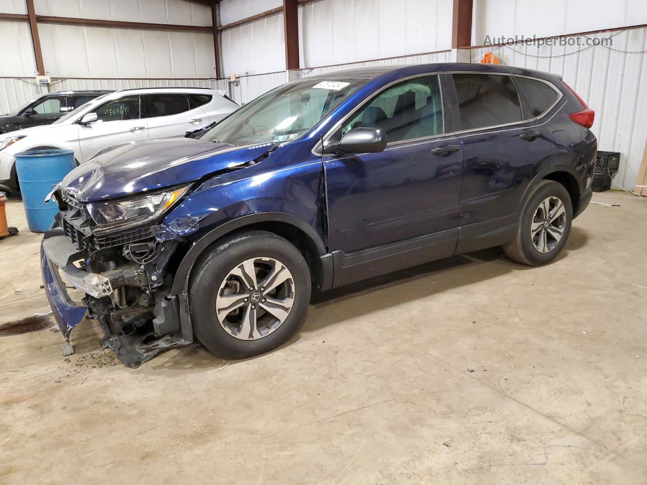 2019 Honda Cr-v Lx Blue vin: 2HKRW6H33KH212727