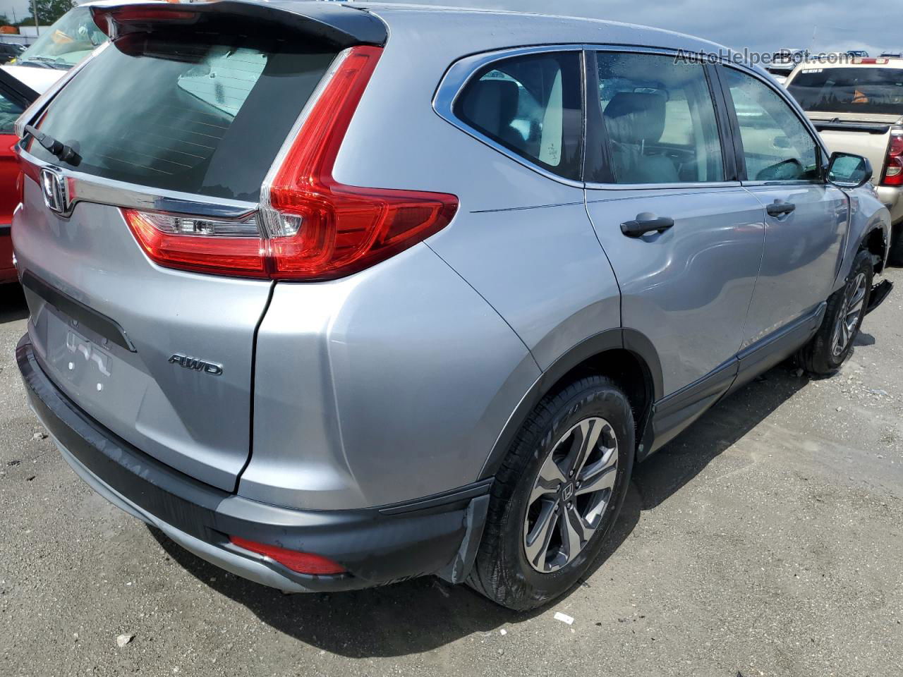 2019 Honda Cr-v Lx Silver vin: 2HKRW6H33KH218110