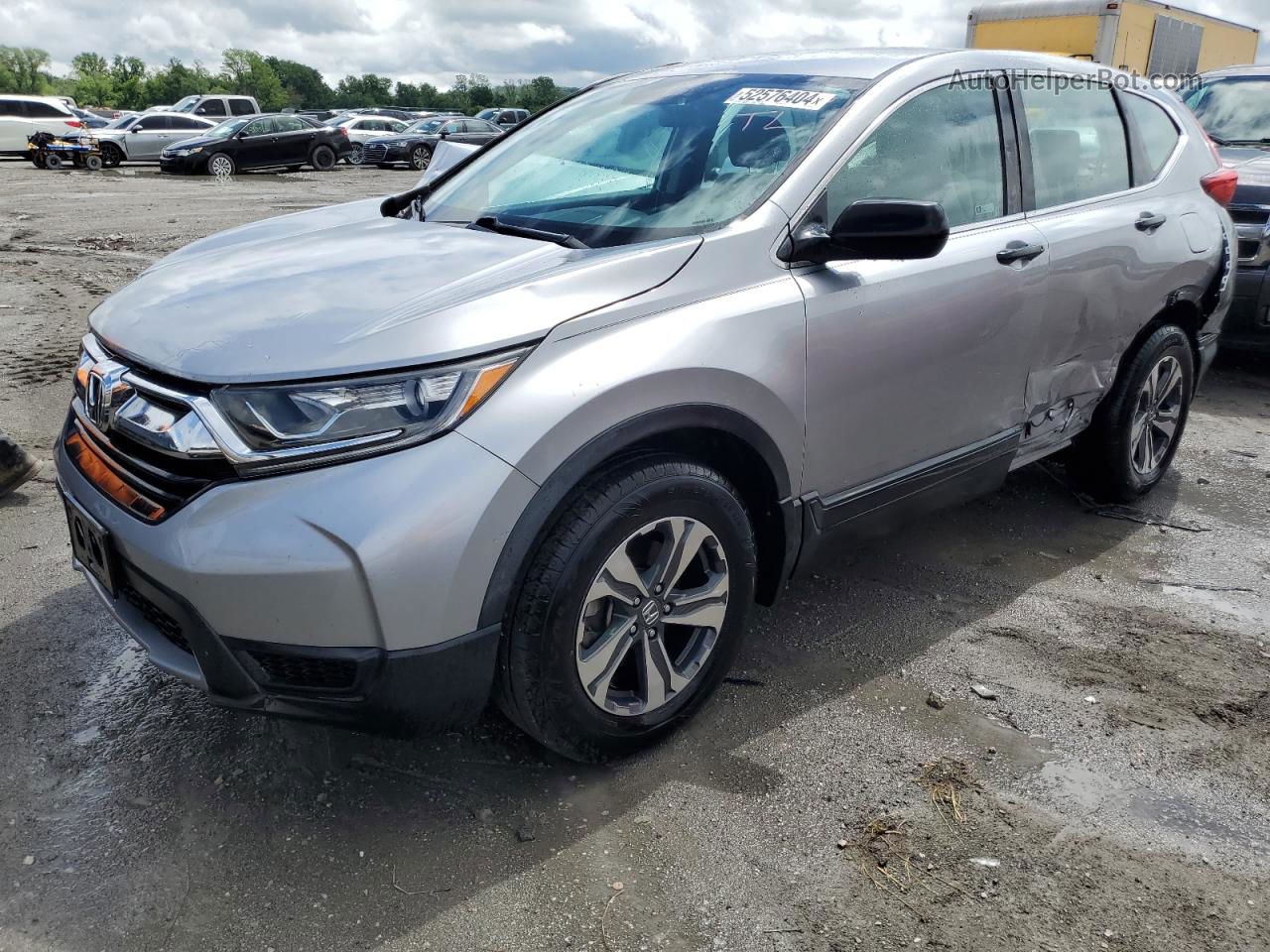 2019 Honda Cr-v Lx Silver vin: 2HKRW6H33KH218110