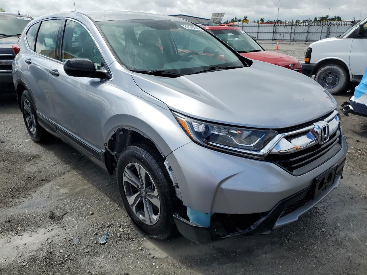 2019 Honda Cr-v Lx Silver vin: 2HKRW6H33KH218110