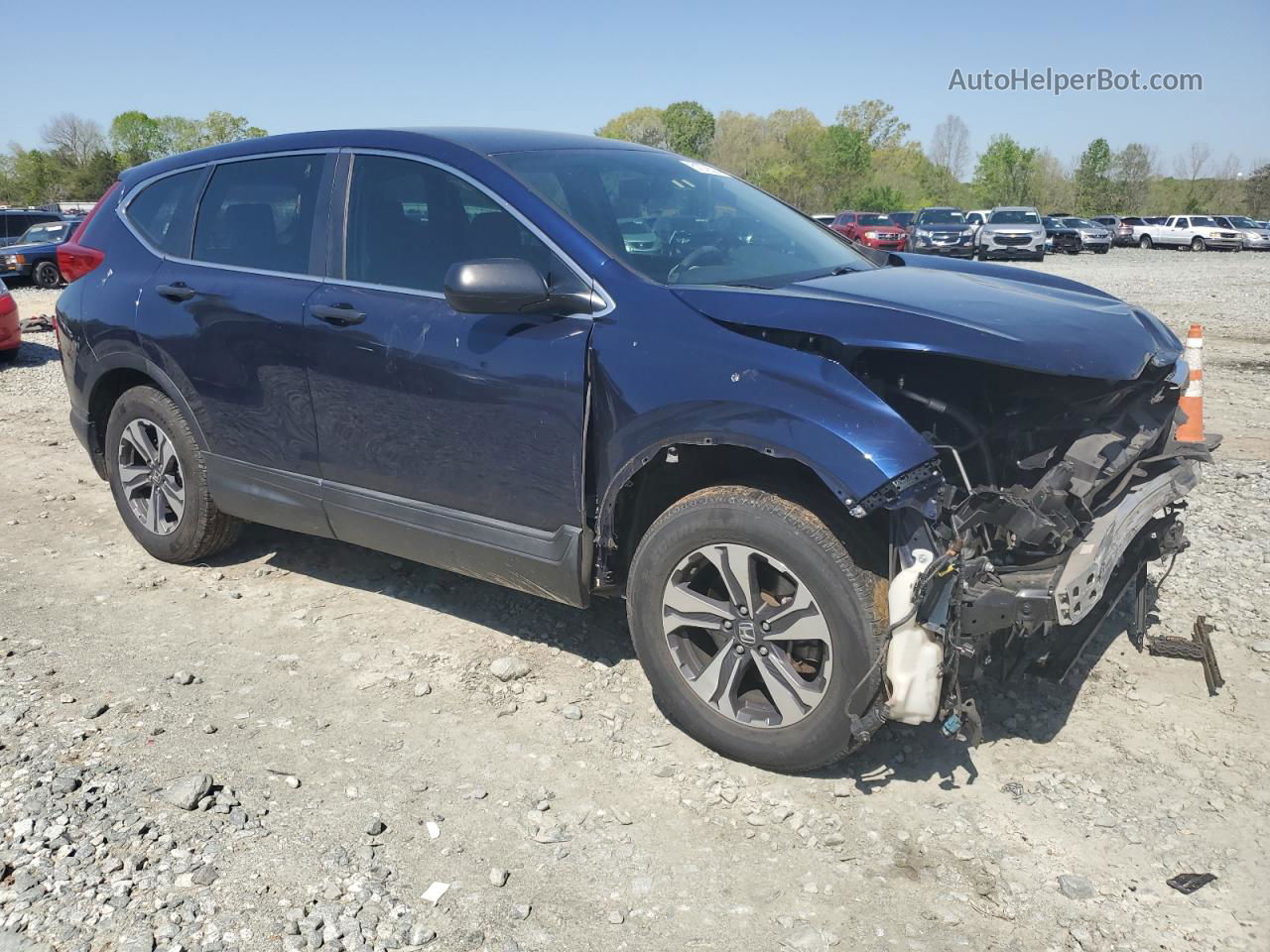 2017 Honda Cr-v Lx Blue vin: 2HKRW6H34HH217962