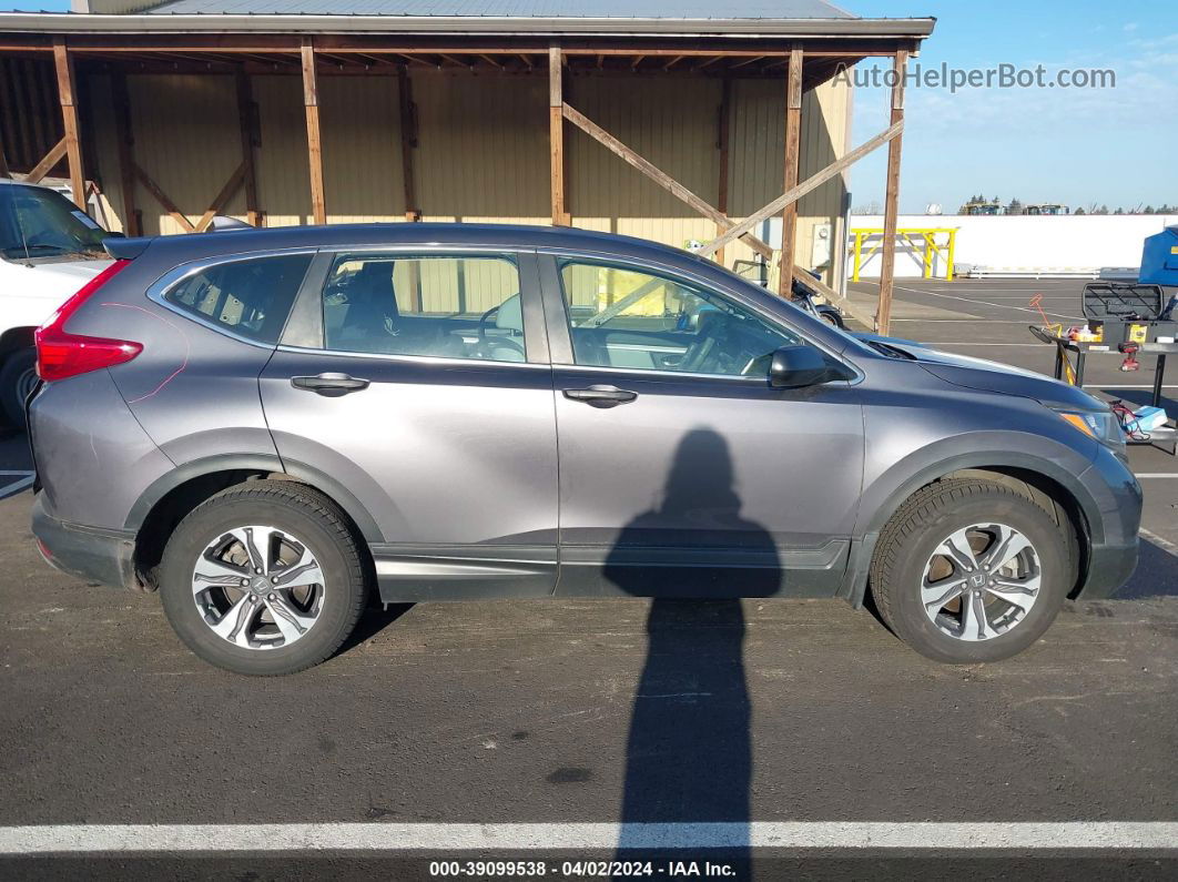 2017 Honda Cr-v Lx Gray vin: 2HKRW6H34HH219193