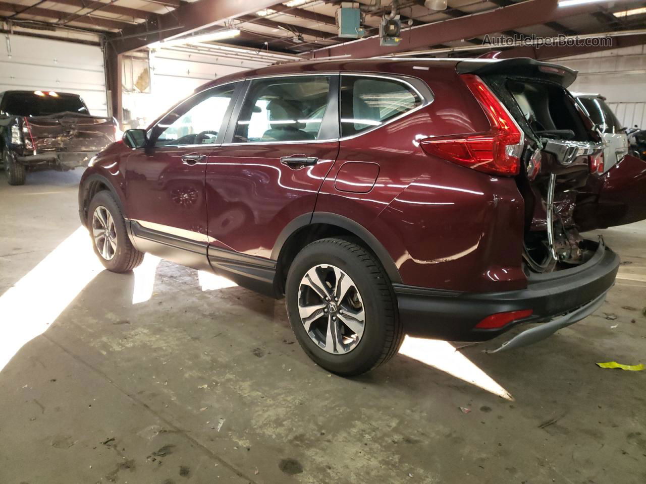 2018 Honda Cr-v Lx Maroon vin: 2HKRW6H34JH230118