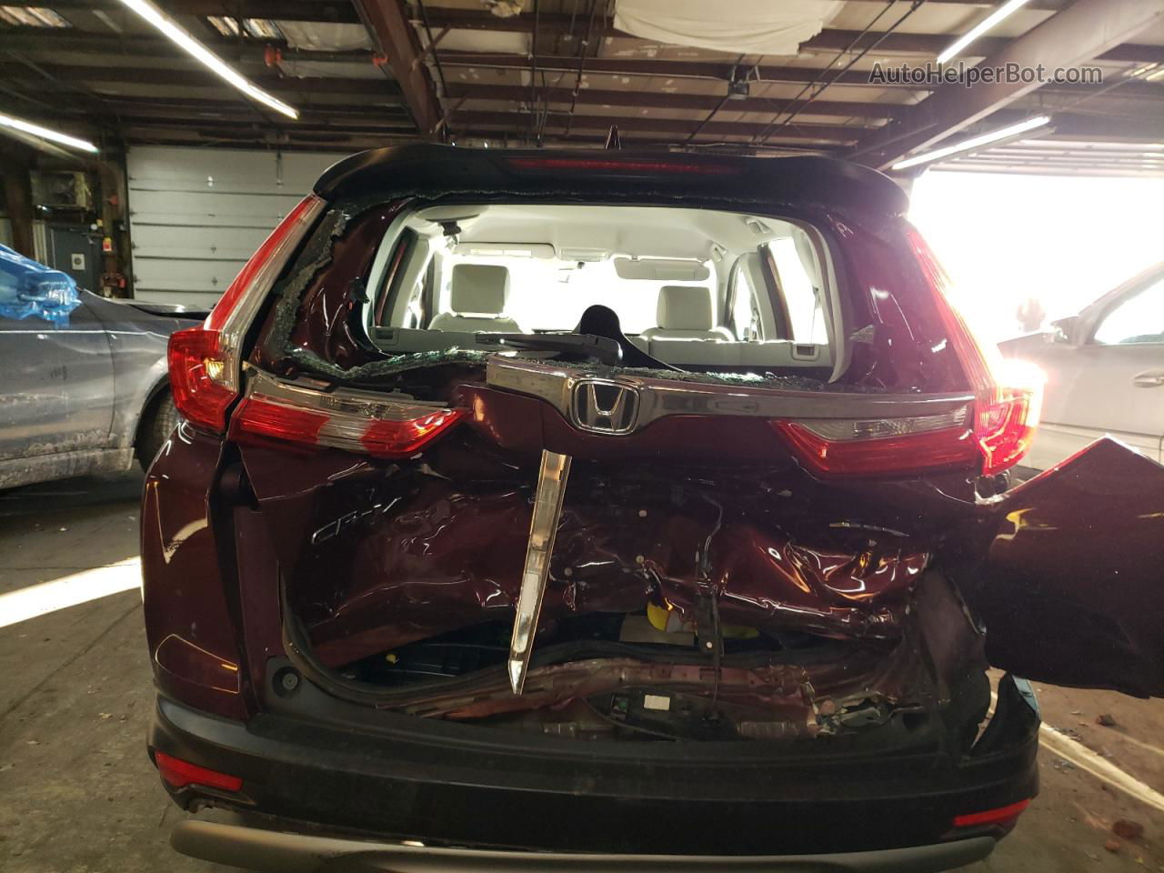 2018 Honda Cr-v Lx Maroon vin: 2HKRW6H34JH230118