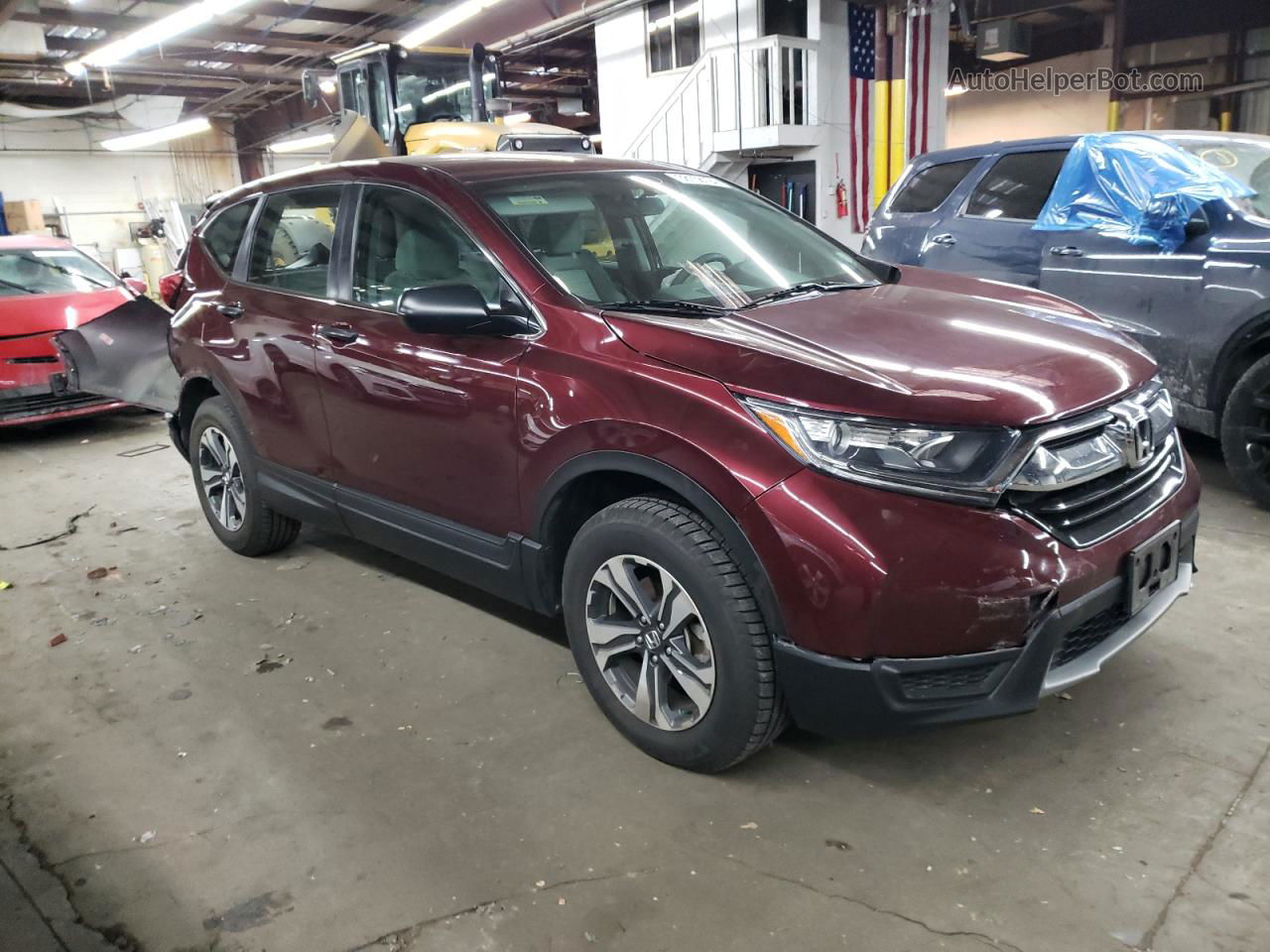 2018 Honda Cr-v Lx Maroon vin: 2HKRW6H34JH230118