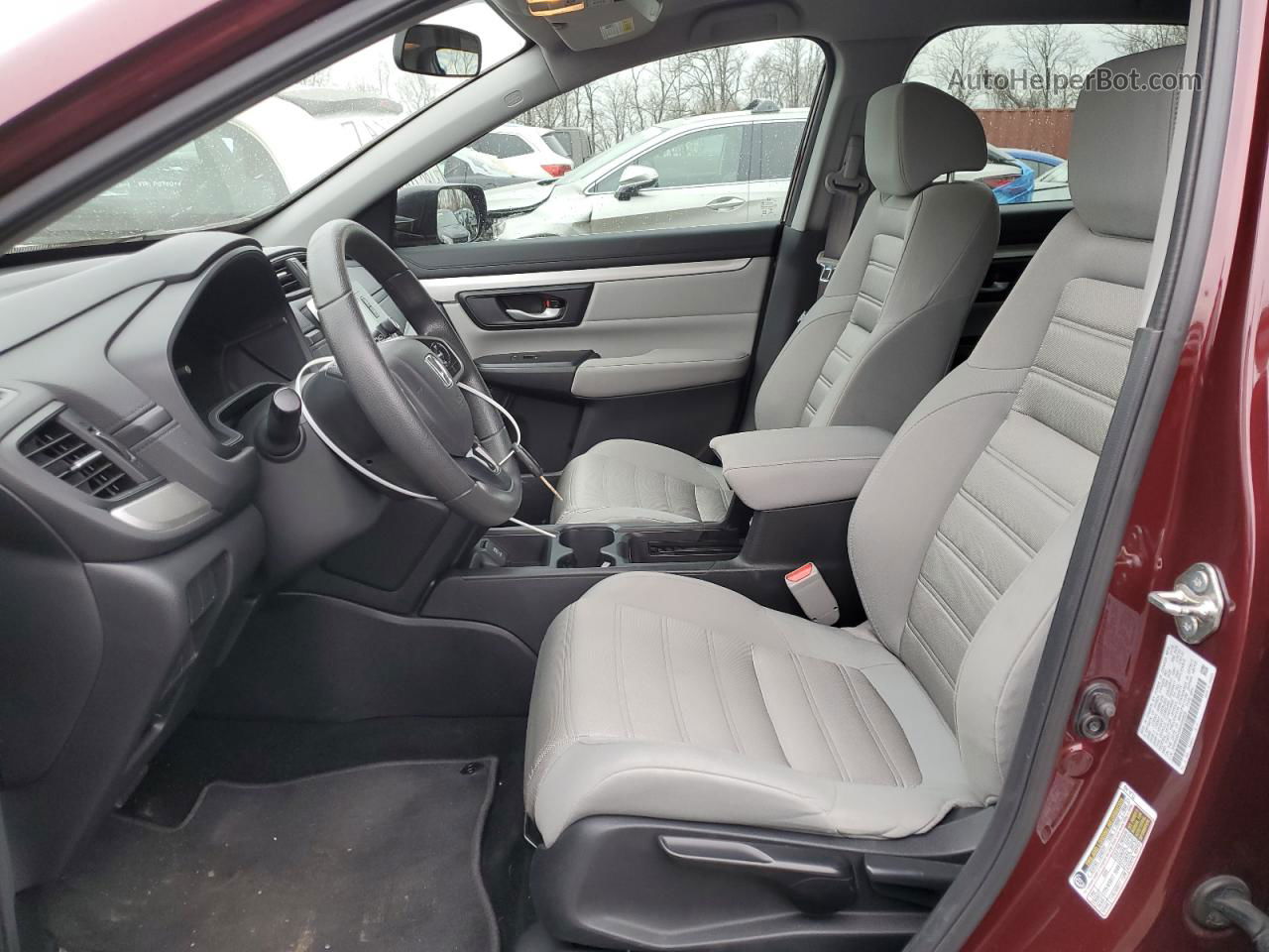 2019 Honda Cr-v Lx Burgundy vin: 2HKRW6H34KH200828