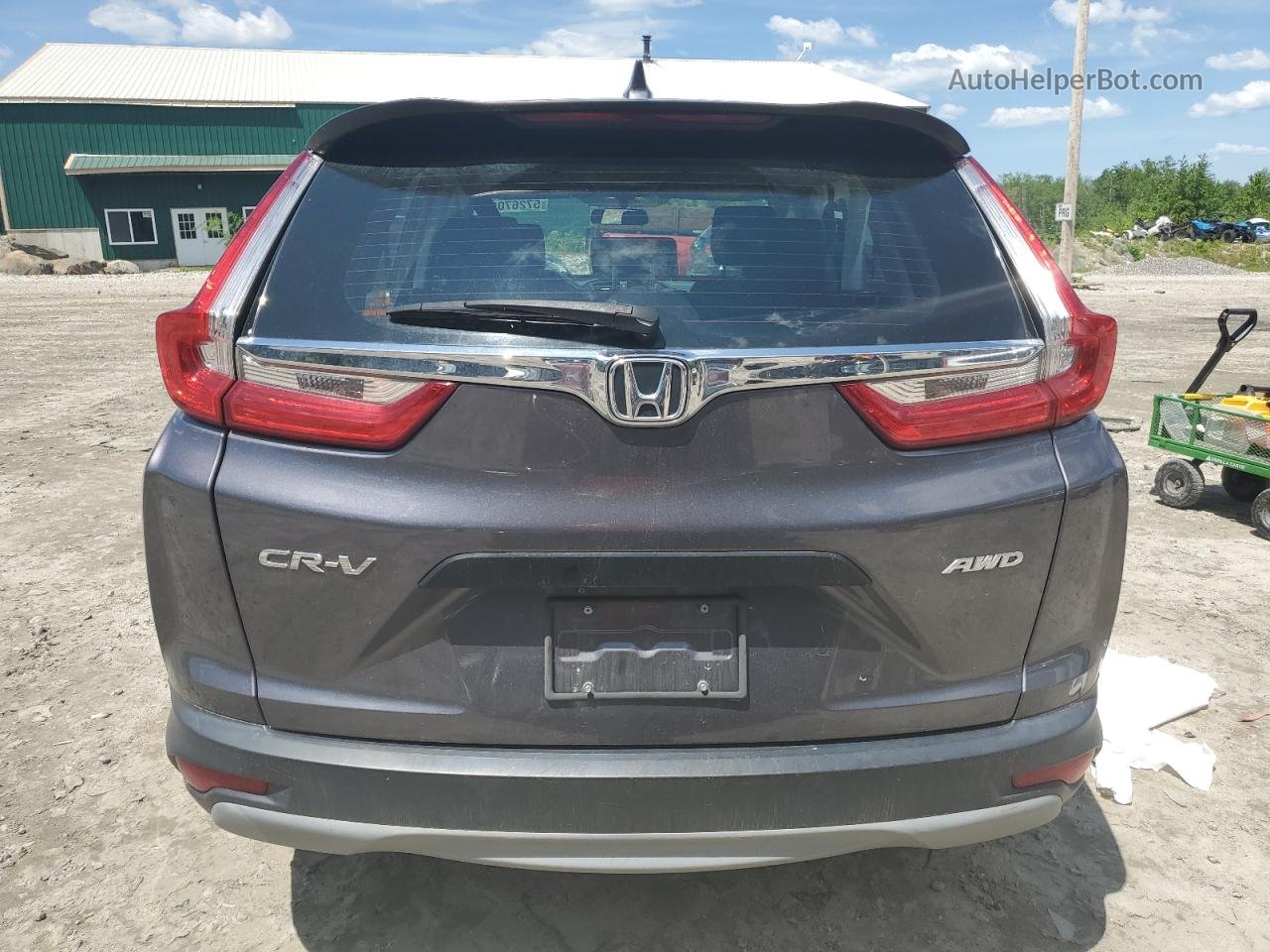 2019 Honda Cr-v Lx Gray vin: 2HKRW6H34KH215040