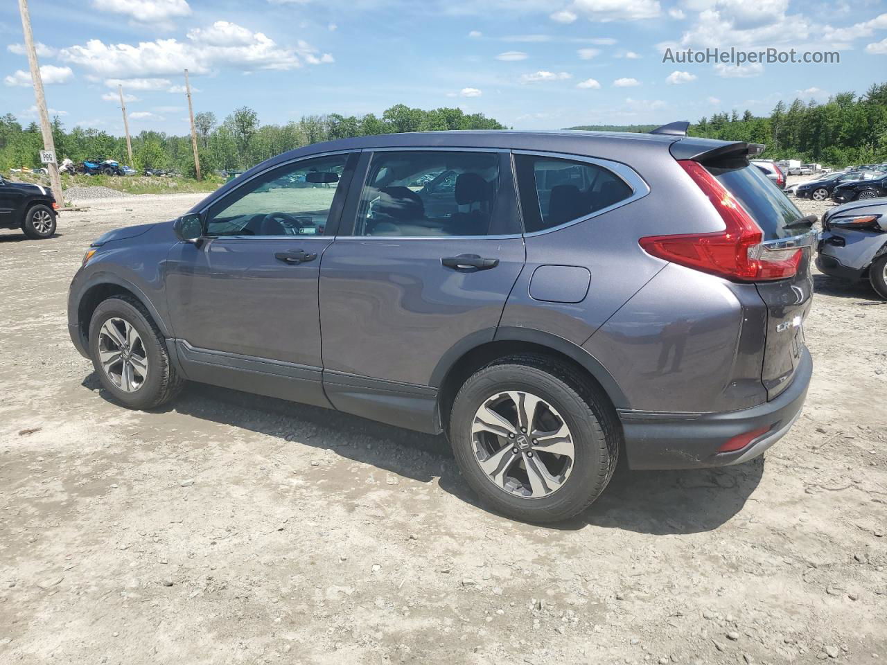 2019 Honda Cr-v Lx Gray vin: 2HKRW6H34KH215040