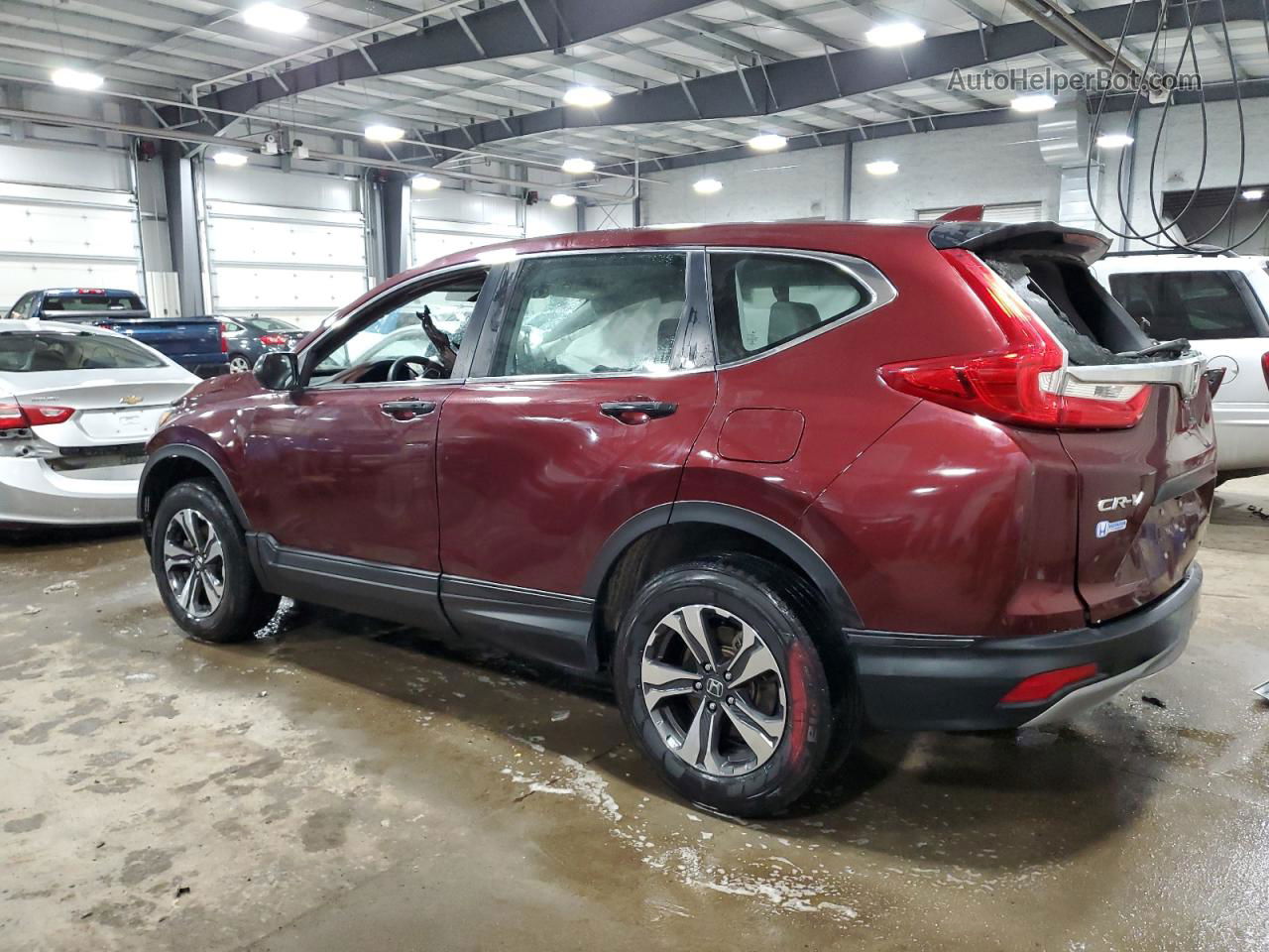 2019 Honda Cr-v Lx Maroon vin: 2HKRW6H34KH231593